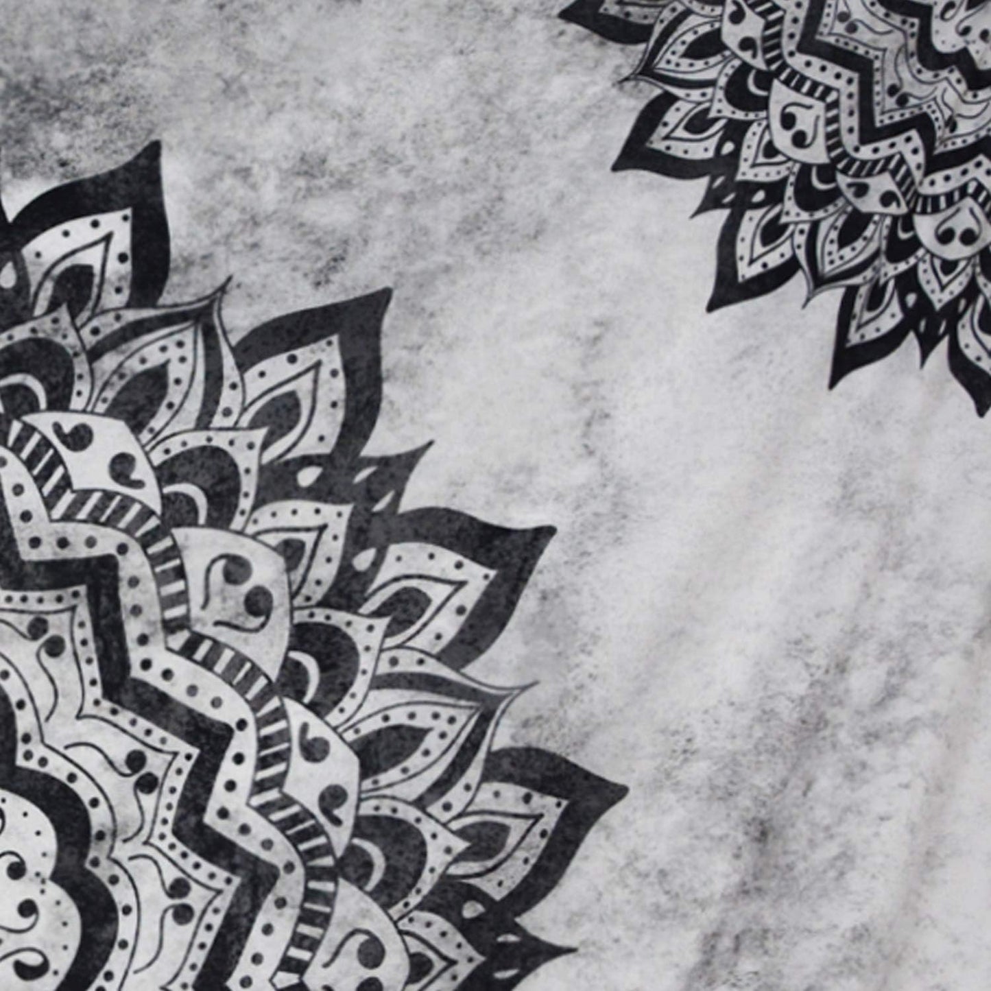 Black and White Mandala Wall Tapestry - Bohemian Flower Psychedelic Hippie Wall Hanging for Bedroom (51.2 X 59.1Inches)