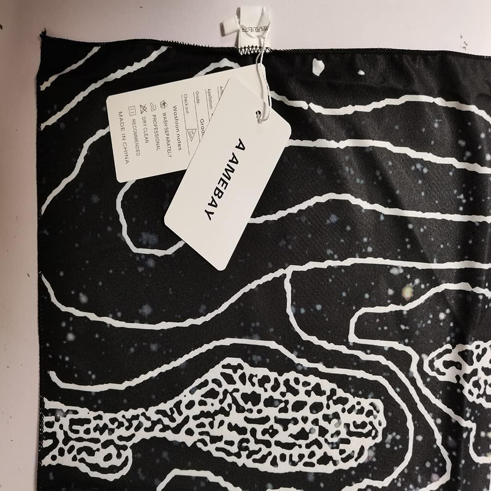 Moon Glow Tapestry Wall Hanging, Black Wall Tapestry for Bedroom Full Moon between the Clouds Black 80" * 60"