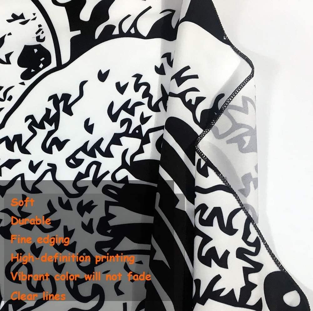 Ocean Wave Tapestry Black and White Tapestry Japanese Tapestry Wall Hanging Great Wave Tapestry for Bedroom(Black Wave, 70.8"X 91")