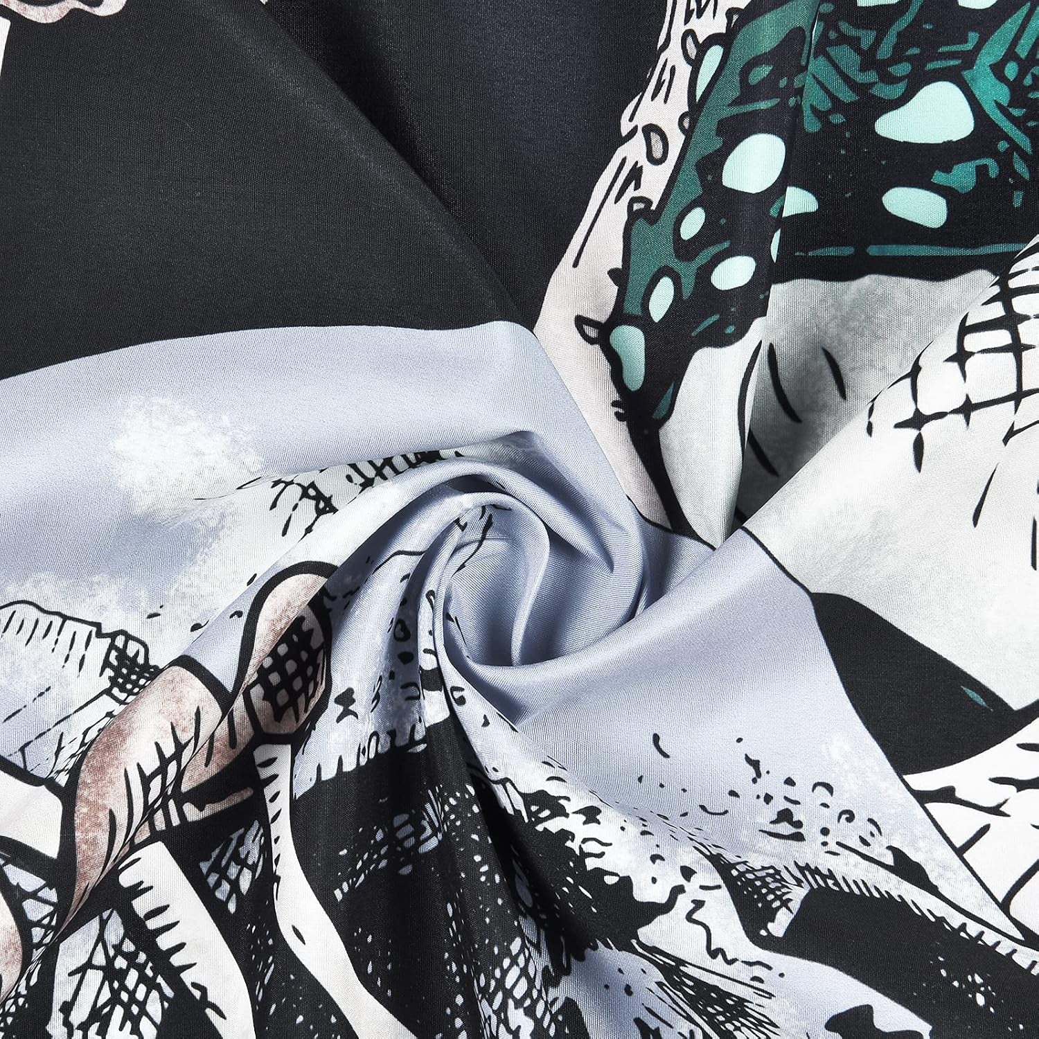 Skull Moon Tapestry Mushroom Tapestry Colorful Mushroom Tapestry Skeleton Tapestry Fugus Black Background Tapestry for Room (51.2 X 59.1 Inches)