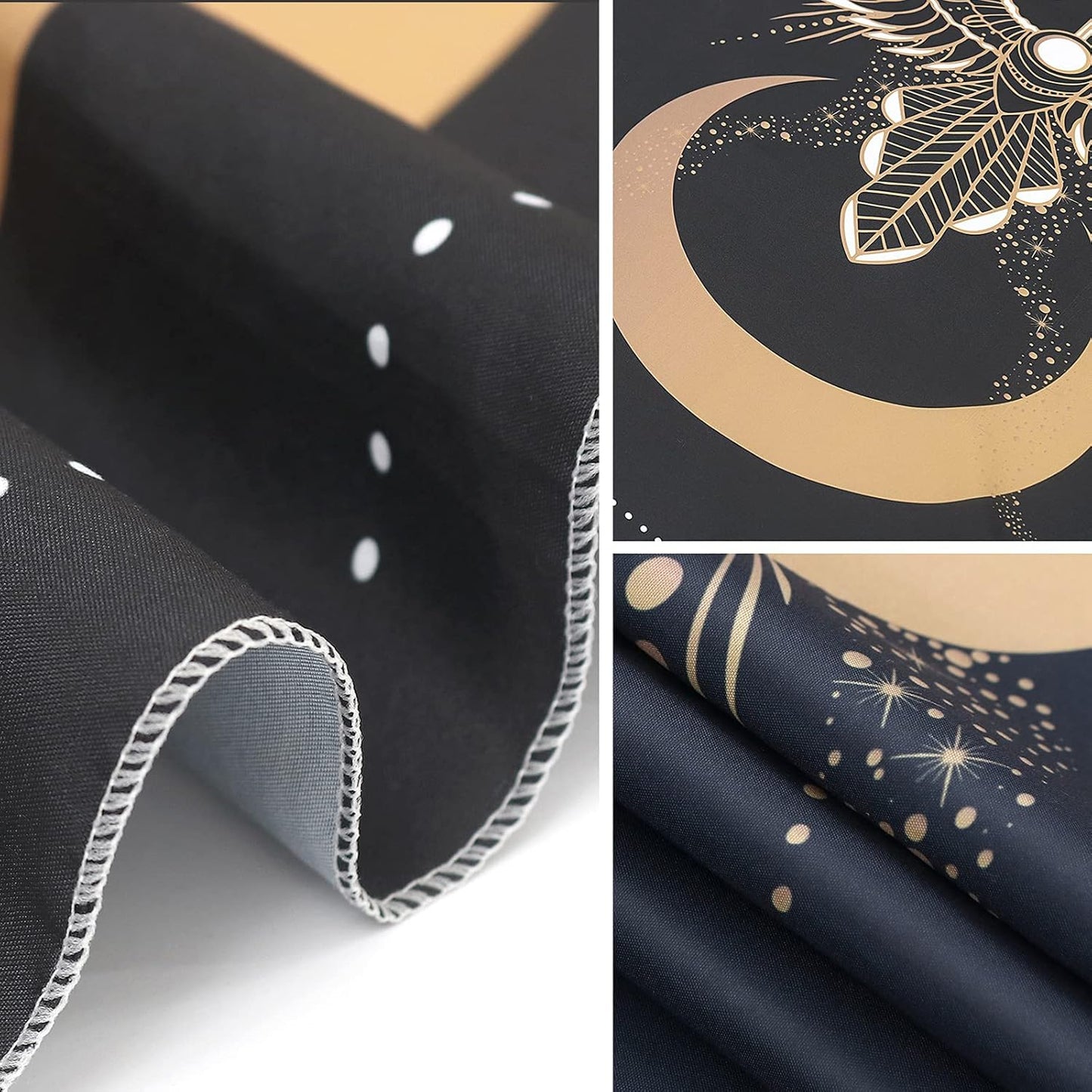 Black Tapestry for Bedroom Aesthetic Sun and Moon Gold Eagle Bird Fly to the Sun Tapestry for Wall Hanging Sacred Spirituality Esoteric Collection for Home Dorm Living Room