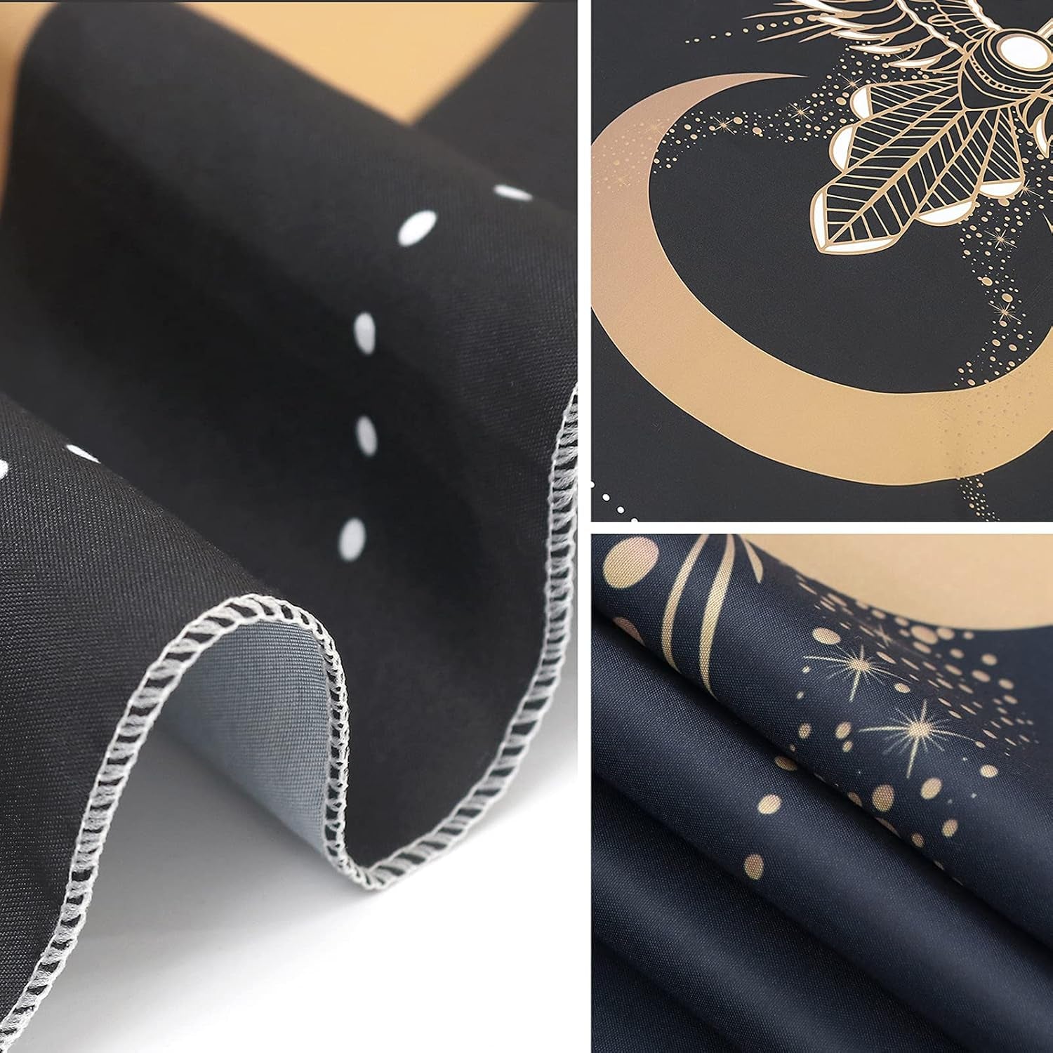 Black Tapestry for Bedroom Aesthetic Sun and Moon Gold Eagle Bird Fly to the Sun Tapestry for Wall Hanging Sacred Spirituality Esoteric Collection for Home Dorm Living Room