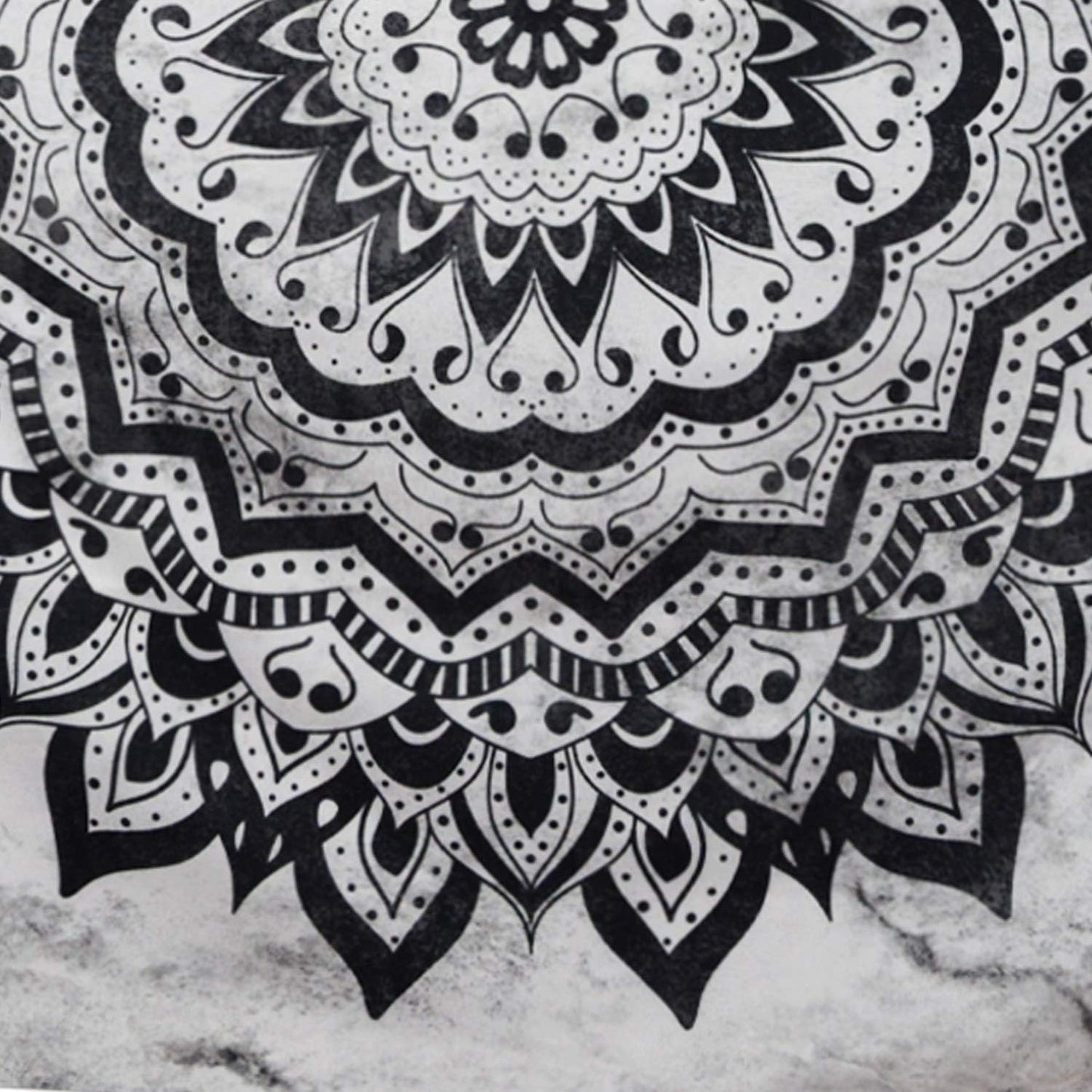 Black and White Mandala Wall Tapestry - Bohemian Flower Psychedelic Hippie Wall Hanging for Bedroom (51.2 X 59.1Inches)