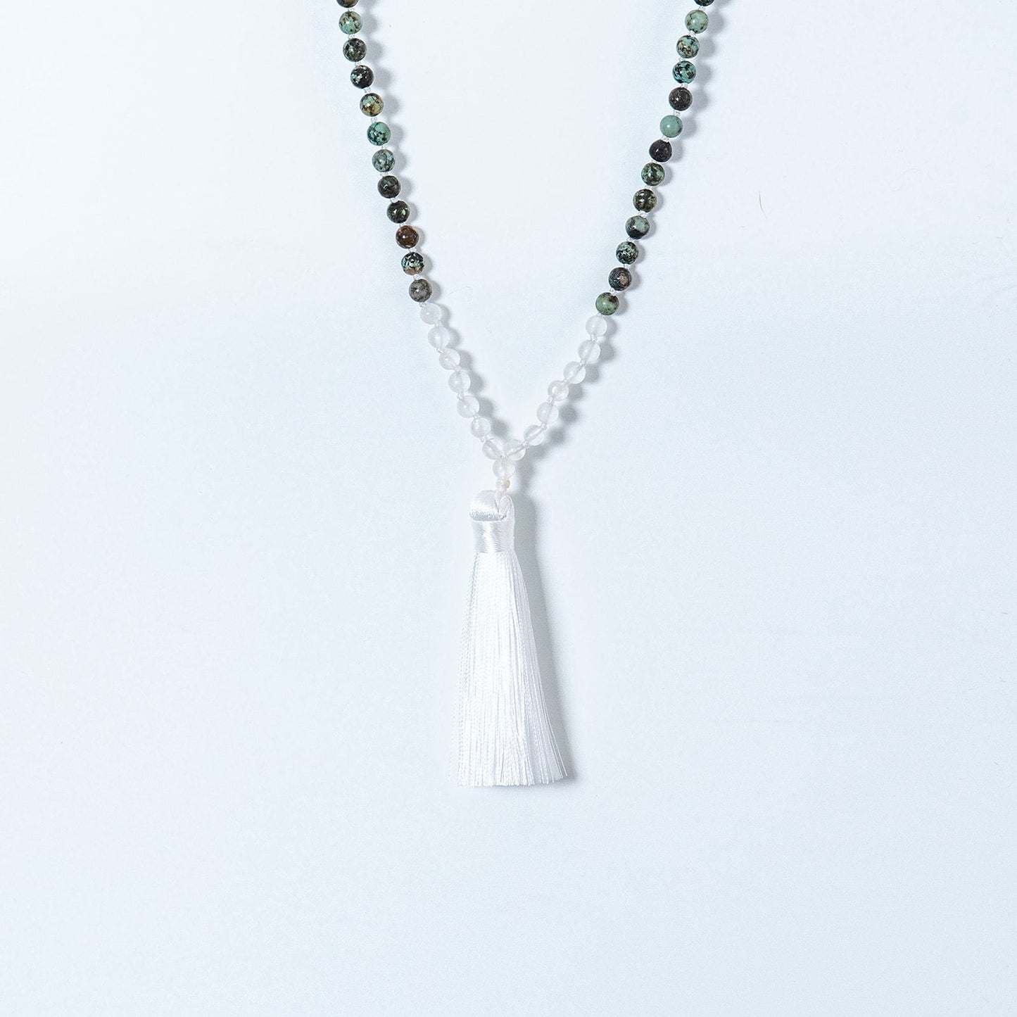 Moonstone and African Turquoise Mala