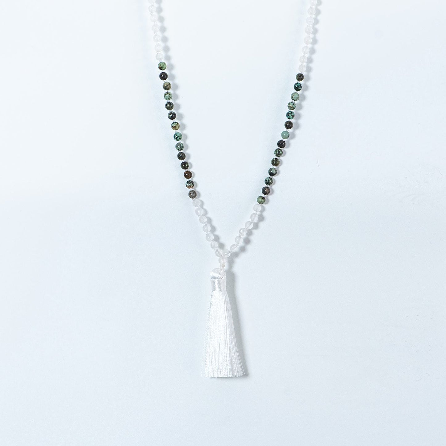 Moonstone and African Turquoise Mala