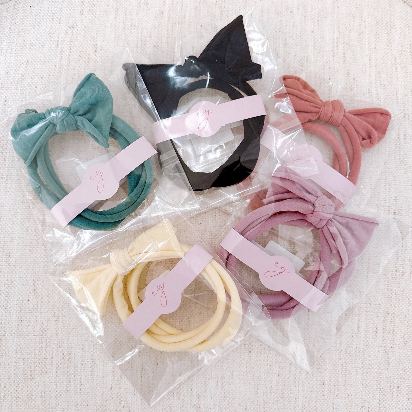 Jersey Bow Hair Ties Set Of 2