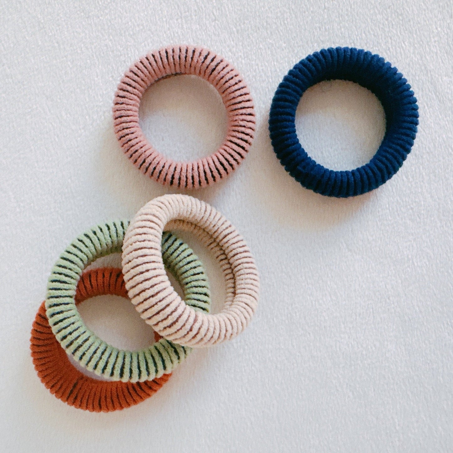 Striped Daily Hair Ties Set Of 5