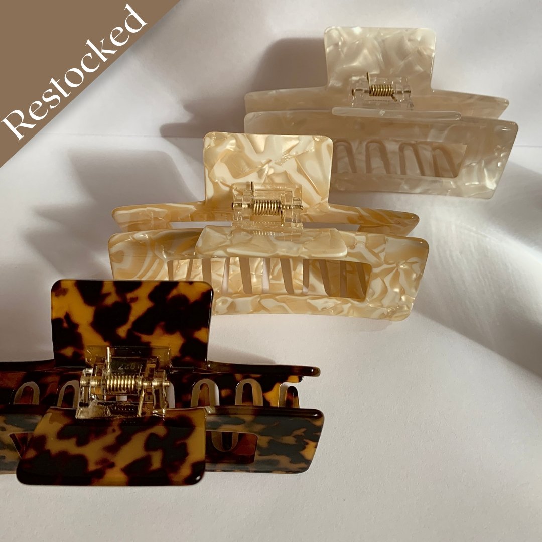 Large Creme Claw Clip- Classic Edition