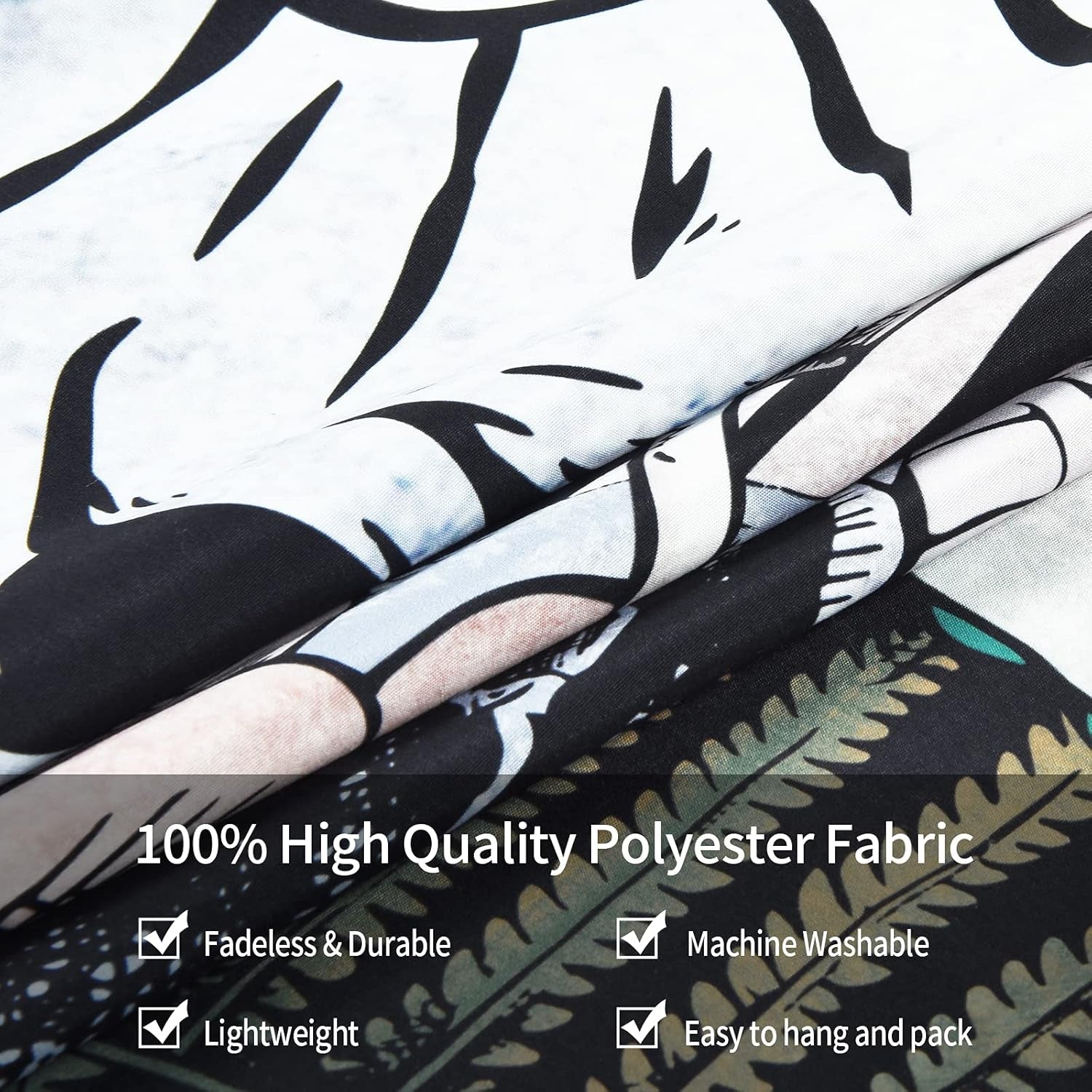 Skull Moon Tapestry Mushroom Tapestry Colorful Mushroom Tapestry Skeleton Tapestry Fugus Black Background Tapestry for Room (51.2 X 59.1 Inches)