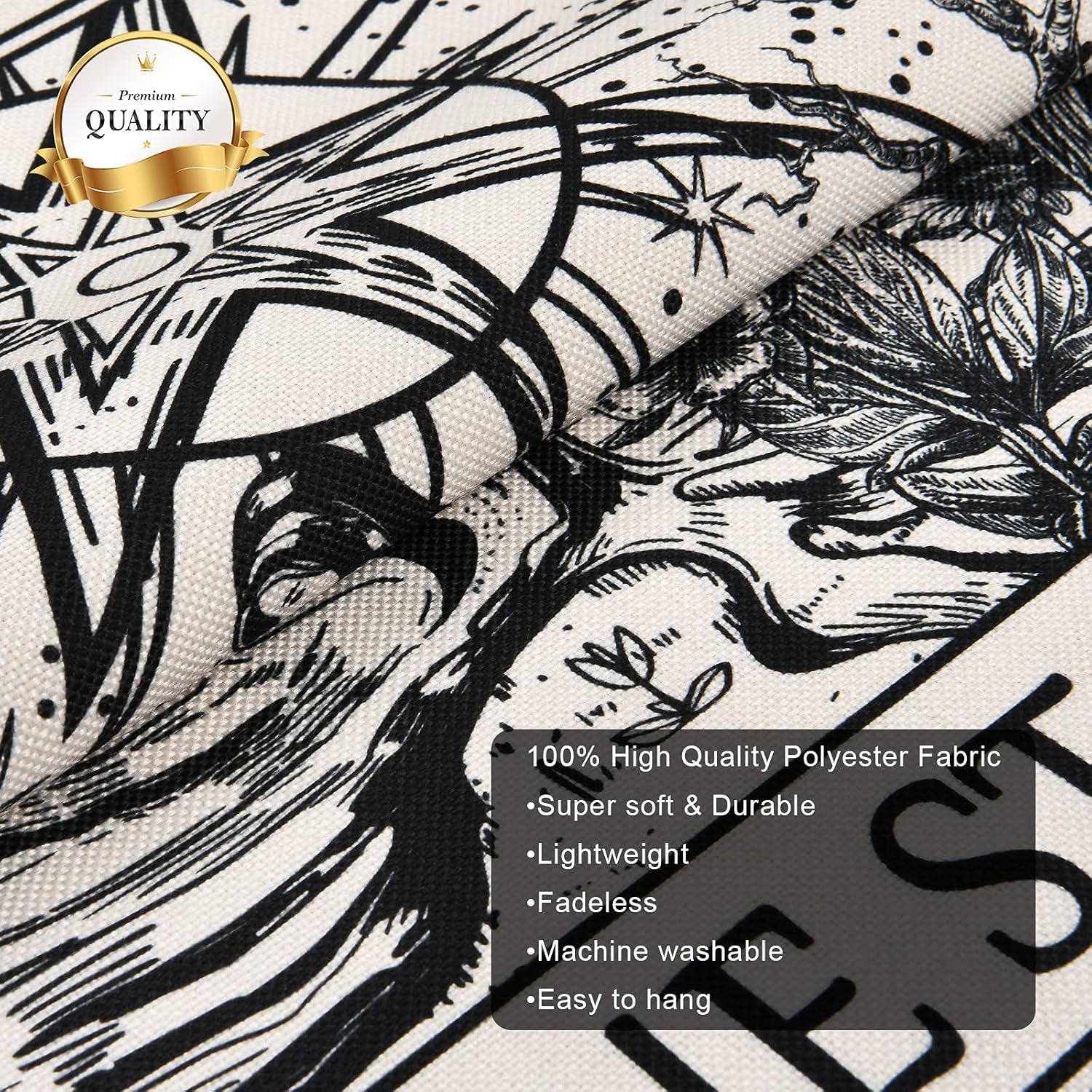 Pack of 3 Tarot Card Tapestry Tarot Flag Tapestry the Sun the Star the Moon Tarot Tapestry Vertical Medieval Tarot Tapestries Wall Hanging for Room with Seamless Nails(11.8 X 15.7 Inches)