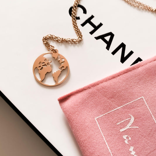 Rose Gold- 'MY WORLD' Necklace